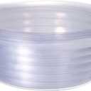 MECCANIXITY Plant Pot Saucer 9 Inch Plastic Round Deepened Flower Drip Tray for Indoor Outdoor, Clear Pack of 10