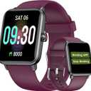 Pedometer Watch Senior Friendly No App/Phone Required, Waterproof Fitness Tracker Watch with Step Counter Calories/Sleep Tracker for Walking Running for Men Women (Purple)