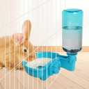 VANNON 16oz Pet Water Bottle, Gravity Dog Water Bowl Dispenser for Cage, Anti-Overflow Water Dispenser for Small Dogs, Cats, Rabbits and Other Small Animals, BPA Free, Gradient Blue