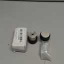 SANATO Nickel Cylindrical Floor Mounted Stainless Steel 304 Door Stop Door Stopper with Black Rubber, 2 Pack (Silver)