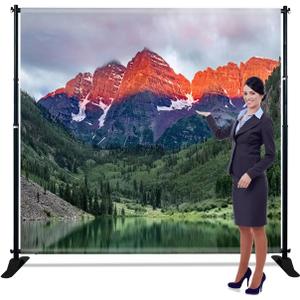 4UMedia&Displays 8'x8' Step and Repeat Backdrop Banner Stand Adjustable Tube Frame Background Display (Only Stand)