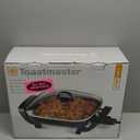 OSTBA 12"x12" Electric Skillet with Glass Lid, 5.2QT Large Nonstick Frying Pan for Family Meals, 1500W Fast Heating, 5-Level Adjustable Temperature Control, PFOA Free, Easy to Clean (Black)
