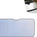 Car Windshield Sun Shade, Double Thickened Aluminum Foil Heat Insulation Sun Visor, Suction Cup Fixed Foldable Front Window Sun Block Cover, Universal for Most Cars SUVs Trucks (Small)