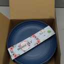 Homienly Dinner Plates Set, Alternative to Plastic Plates,Wheat Straw Plate Set of 8,Lightweight Microwave and Dishwasher Safe Plate,Unbreakable Salad Plates for Kitchen, Camping (Blue,10 inch)