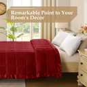 downluxe King Size Blanket with Satin Trim, Lightweight Down Alternative King Blanket for All Season, Machine Washable (Red, 108 x 90 Inch)