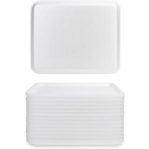 Hygloss White Foam Trays 9 x 11-Inch - Pack of 25 - Versatile Trays for Crafts & Food - Ideal Foam Tray for Food, Meat, Craft Projects - Durable Tray - Disposable & Reusable