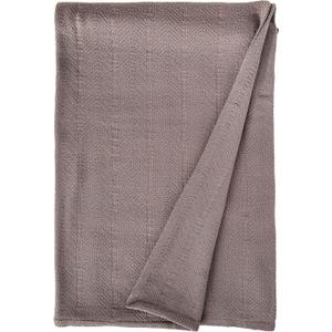 Eddie Bauer Home Herringbone Collection Blanket-100% Cotton, Lightweight & Breathable, Machine Washable Easy Care, Queen, Mushroom