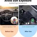 Car Windshield Sun Visor Protector, Aluminum Foil Heat Insulation Windshield Sun Shade, 55.12" x 27.56" Suction Cup Fixed Front Window Block Sun Cover, Universal for Car SUV Truck (Large)