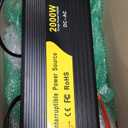 2000W Sump Pump Battery Backup Power System Basment Protection Sump Pump Inverter with LCD Display and Automatic Battery Backup Switching for Basement Emergency and Power Outage Backup (Black)