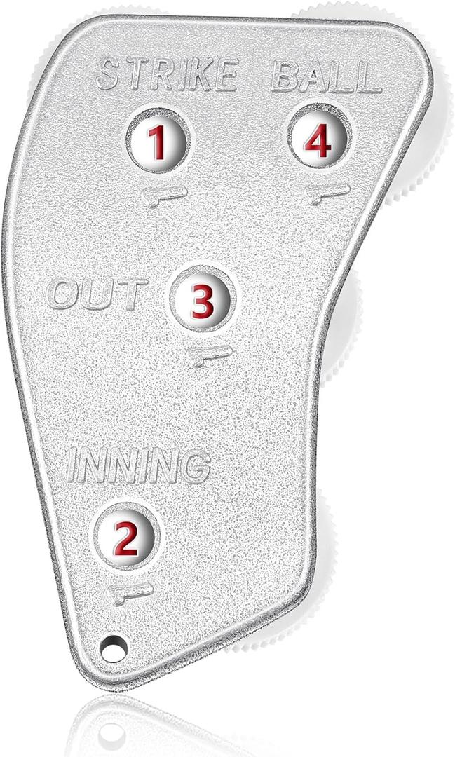Lenwen Stainless 4 Wheel Baseball Umpire Clicker Indicator Gear Practical Baseball Counter Clicker for Scorekeeper Recording Outs and Innings Balls (6 Pack)