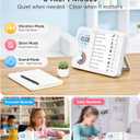3-in-1 Visual Timer & ADHD Tool for Kids – ADHD Task Timer for Adults with Visual Schedule, Chore Chart & Planning Board for Home, School, Classroom, Work (White)