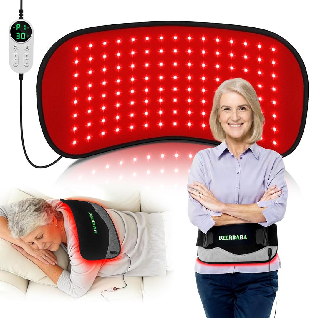 Red-Light-Therapy-for-Body,2026 Upgraded-4 Modes 5 Stage Power Medical-Grade TPU Mat for Body Pain Relief,20"x 9"Dual Wavelength Infrared Red Light Blanket LEDs