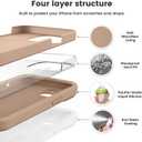 Vooii Compatible with iPhone 13 Case, Liquid Silicone Upgrade [Camera Protection] [Soft Anti-Scratch Microfiber Lining] Shockproof Phone Case for iPhone 13 6.1 inch - Light Brown