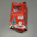 FOTSHARER Red Christmas Tree Collar 28.8 Inch Large Tree Collar Velvet Round Tree Base Metallic Tree Skirt Vintage Christmas Tree Skirt Box Sequins Xmas Tree Ring for Christmas Family Gathering Party