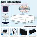 Sqodok Patio Cushion Covers 19x19 Waterproof Outdoor Cushion Covers Replacement 4-Pack Patio Cushion Seat Covers with Ties for Sectional Sofa, Wicker Chair, Blue
