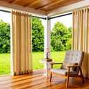 Tension Curtain Rod 45-148 In, Black Heavy Duty Outdoor Curtain Rod for Patio, Extra Long Shower Curtain Rods No Drilling for Bathroom, Adjustable Spring Tension Rod for Window, Never Rust
