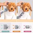 Dog Hair Dryer, Portable Handheld Pet Hair Dryer with 3 Temperature Adjustment Rotatable Wind Head and 3 Nozzles, High Speed Pet Blow Dryer for Dogs for Home or Travel