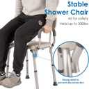 Shower Chair with Arms and Back Heavy Duty 330lbs, Shower Chair for Inside Shower, Shower Seat for Inside Shower Bathroom Chair with Cutout Seat & Cold-Proof Pads, Tools-Free Assembly