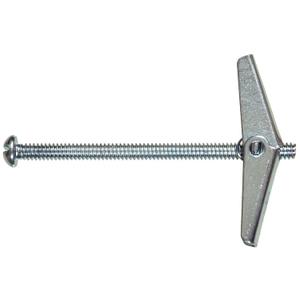 Hillman 25 Pcs Toggle Bolts (3/16" x 4") | Round Head Machine Screw Anchors for Hollow Walls | Zinc Plated Heavy Duty Fasteners for Drywall, Plaster, Tile & Hollow Block Mounting