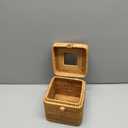 Rattan Square Tissue Box Cover, 5.7" x 5.7" x 5", Decorative Woven Facial Tissue Holder with Hinged Top Lid, Natural Color