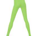 Wildarms 2 Pairs Women's 80D Opaque Tights - High Waist Control Top Smooth Stockings, Light green, Large-X-Large