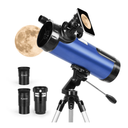 TELMU Reflector Telescope 114mm Aperture 500mm AZ, Adjustable(29.9-46.6in)