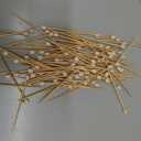 Natural Wood Beaded Bamboo Picks 12cm | 100pcs Appetizer