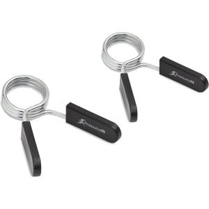 ProsourceFit Olympic Barbell Spring Clip Collar 2-inch Pair with Easy-Grip Handles for Weightlifting,Powerlifting and Strength Training