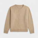 Womens Button Up Cardigan Sweaters Long Sleeve Crew Neck Fall Soft Lightweight Knit Loose Sweater Tops, L