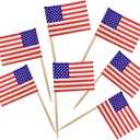 BLUE TOP 225 Pcs USA American Flag Toothpick Flags,Small Toothpick Mini Stick Cupcake Toppers Olympic Games Celebration Party Decoration Celebration Cocktail picks for Party Bar Sport events.