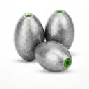 Egg Lead Fishing Weights Kit Drop Bass Weights Sinker Tackle Saltwater Casting Fishing Sinkers Set Oval Freshwater 3pcs 5.3oz