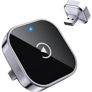 Wireless CarPlay Adapter & Android Auto Dongle, Shiny SilverFast Auto-Connect, Compact Plug & Play Wireless CarPlay Converter for iPhone & Android, USB/USB-C, No Delay, Seamless Reconnection