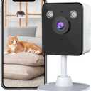 2K Indoor Security Camera for Home, 2.4&5Ghz WiFi Baby/Pet Camera with Phone APP, Night Vision, Motion Detection, 2 Way Audio, Cloud Storage Only, Compatible with Alexa (White (No SD Card Slot))