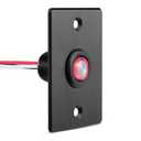 Acegoo RV 12V Dimmer Switch for LED RV Lights - Push Button with Red Ring Backlight, Ideal for RV, Camper Van, Boat, Truck, Cars & LED Strip Light - DC12-24V 6A Full Aluminum (Black)