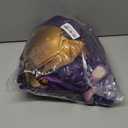 Renaiss 7.2x7.2ft Violet Happy Birthday Round Backdrop Cover Glittering Bokeh Gold Purple Birthday Circle Photography Background Balloons Rose Flower Birthday Party Decors Bday Arch Photo Booth Props