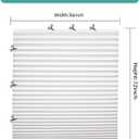 Changshade 6 Pack Temporary Shades, Pleated Paper Blinds for Indoor Windows Cut to Size Adhesive Paper Shades No Tools No Drilling for Office, Bedroom, Living Room,36" W x 72" H,White