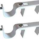 NoNo Bracket - Curtain Rod Bracket Attachment for Blinds (White Outside Mounted )