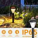 GIGALUMI 10 Pack Solar Lights Outdoor Waterproof, Outdoor Solar Lights for Yard, Solar Garden Lights, Yard Decorations Outdoor for Pathway, Patio, Garden, Driveway, Lawn, and Landscape(Warm White)