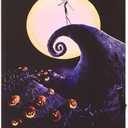 Nightmare Before Christmas LED Light Up Canvas Wall Art featuring Jack Skellington, 11"W x 14"H