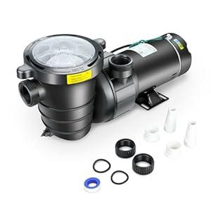 1.5 HP In/ Above Ground Swimming Pool Pump, 110V 5580GPH Single Speed Pool Water Pumps lnground Above Ground with Filter Basket