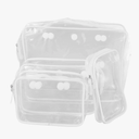 SOIMISS 4pcs Travel Toiletry Bags Makeup Bags for Toiletries Plastic Zipper Beach Handbag Accessories