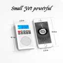 YF35 3-in-1 Portable Radio AM FM MP3 Player Voice Recorder- Multi-Function Excellent Reception and Rechargeable Battery Small Receiver for Indoor/Outdoor(White)