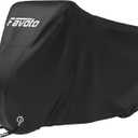 Favoto Bike Cover Waterproof Outdoor - Bicycle Covers for 1 or 2 Bikes Outside Storage Rain Dust Sun Wind Proof with Lock Hole Storage Bag for Ebike Mountain Road Electric Bike (Black)