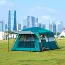 KTT Extra Large Tent 6-10-12-14 Person(A),Family Cabin Tents,2 Rooms,3 Doors and 3 Windows with Mesh,Straight Wall,Waterproof,Double Layer,Big Tent for Outdoor,Picnic,Camping,Family Gathering