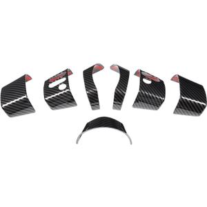 Fit for Toyot@ FJ Cruiser 2007-2021 Center Console Button Cover, ABS Car Center Console Panel Protection Frame Molding Sticker Trim, 7PCS (Carbon Fiber Pattern)