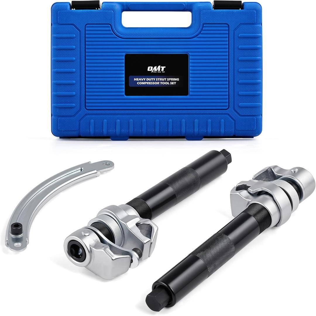 Orion Motor Tech 2pc Coil Spring Compressor Tool Set, 2200lb Strut Compressor Tool for Sedan SUV Pickup Truck Light Truck, 0.9"-11" Heavy Duty Strut Spring Compressor Tool with Adjustable Safety Stand