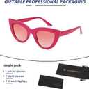 Freckles Mark Vintage Retro Cateye Sunglasses for Women Bold Colorful Cat Eye UV400 Protection