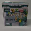 Fishing Game Toy Set, Kids Play Table w/Rotating Board, 45 Fishes & 4 Fishing Poles, Gifts for Children, Boys & Girls Aged 3 4 5 6+ (Upgraded Ver.)