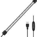 AQUANEAT Aquarium LED Submersible Light 11 Inch, USB Multi-Color Underwater Fish Tank Light, Auto On Off with Timer, Adjustable Brightness (11")