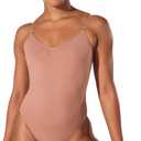 Capezio Women's Camisole Leotard with Clear Transition Straps, Suntan, Medium